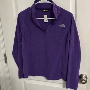 Purple north face fleece jacket